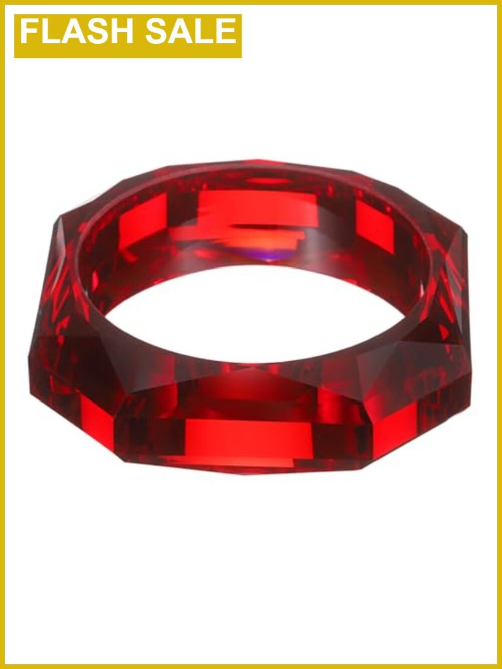 Chunky Acrylic Resin Bangle Bracelet Geometric Cuff